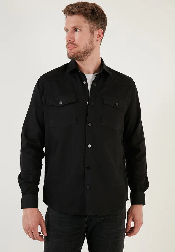 REGULAR FIT - Leichte Jacke - black
