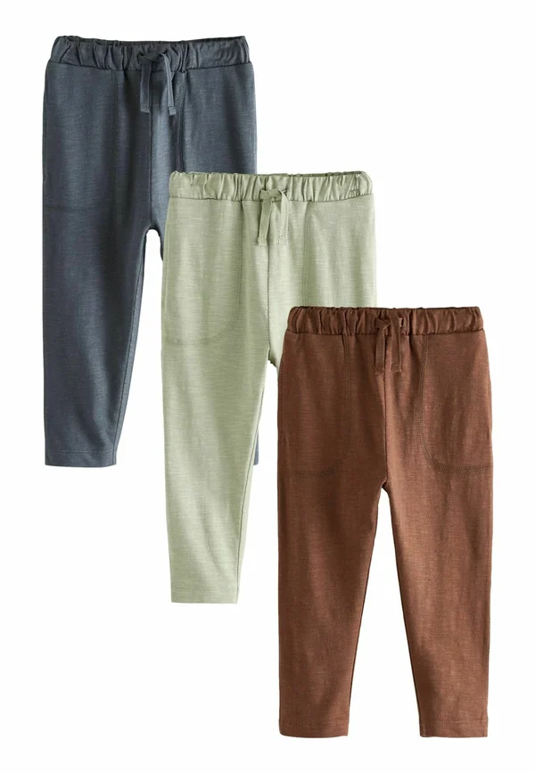 REGULAR FIT - LIGHTWEIGHT 3 PACK - Jogginghose - rust brown sage charcoal grey