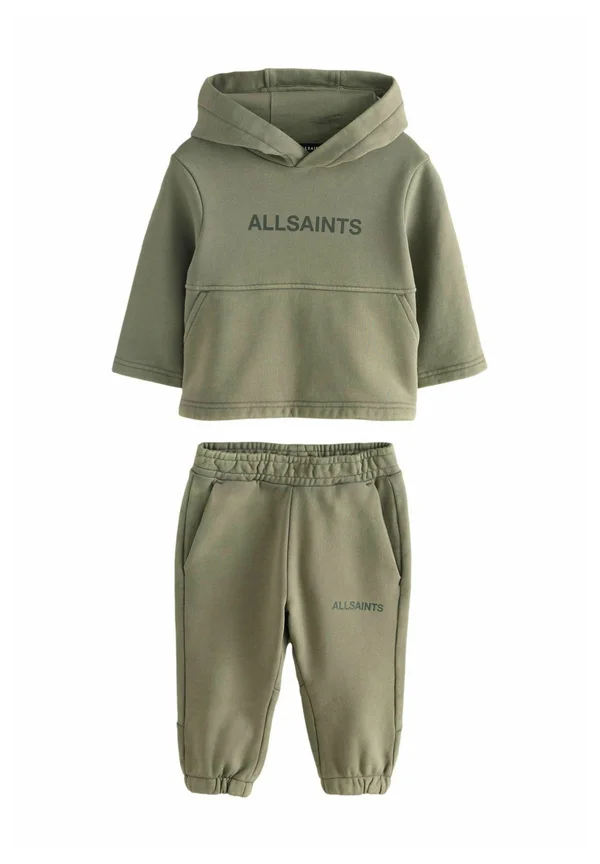 REGULAR FIT - LOGO HOODIE AND JOGGERS SET - Trainingsanzug - khaki green