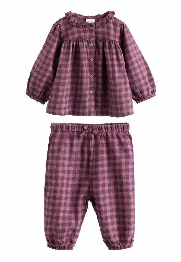 REGULAR FIT - LONG SLEEVE 2 PIECE SET - Bluse - purple gingham
