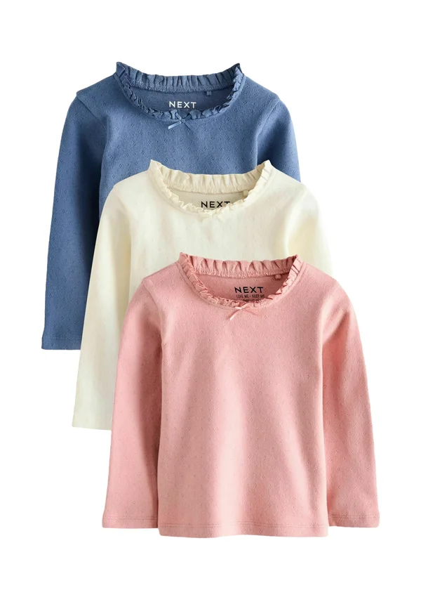 REGULAR FIT - LONG SLEEVE 3 PACK . - Langarmshirt - pink blue cream