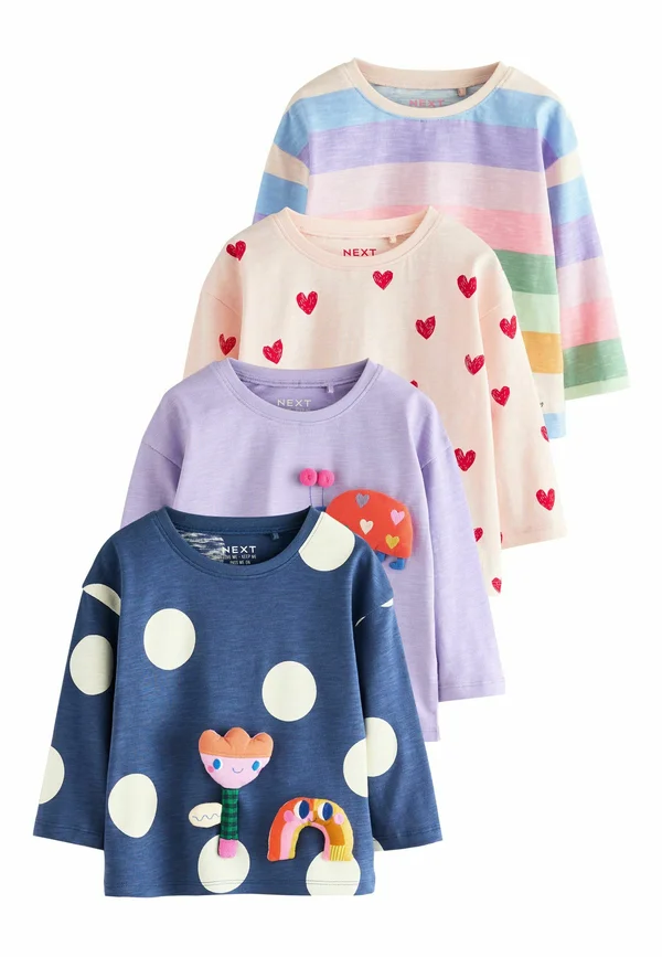 REGULAR FIT - LONG SLEEVE 4 PACK  - Langarmshirt - rainbow