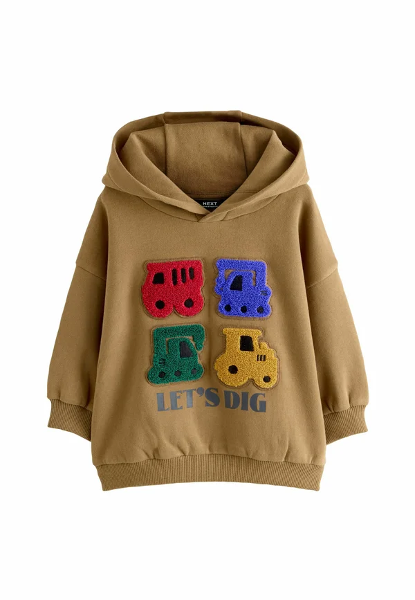 REGULAR FIT - LONG SLEEVE APPLIQUE - Kapuzenpullover - rust brown