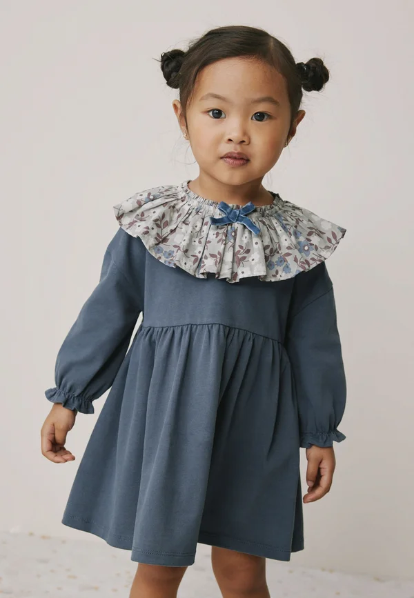 REGULAR FIT - LONG SLEEVE COLLARED  - Freizeitkleid - blue