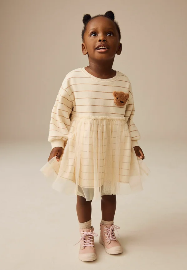 REGULAR FIT - LONG SLEEVE - Freizeitkleid - neutral bear