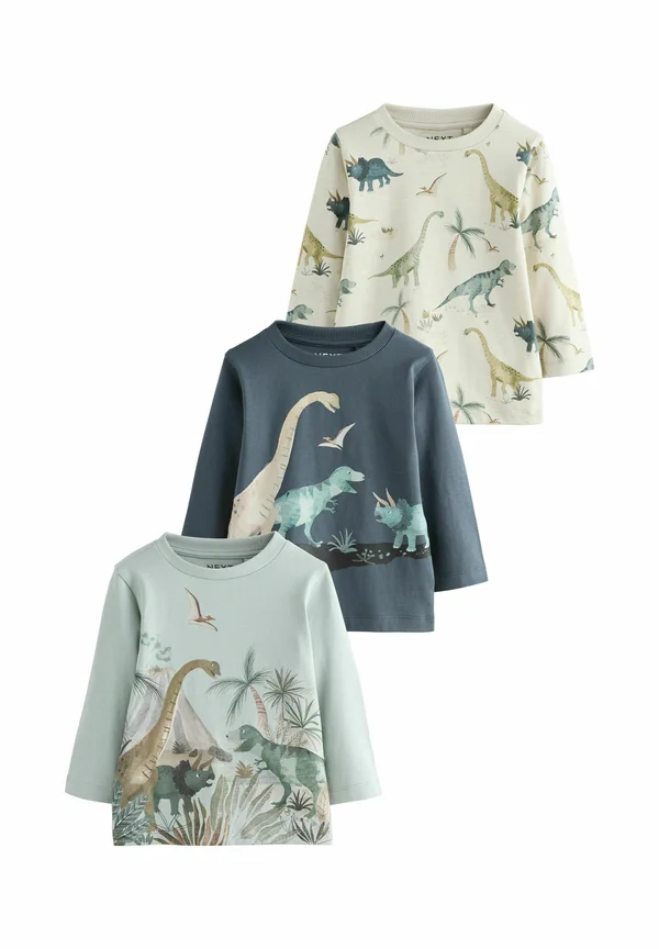 REGULAR FIT - LONG SLEEVE GRAPHIC PRINT 3 PACK  - Langarmshirt - mineral watercolour dinosaur