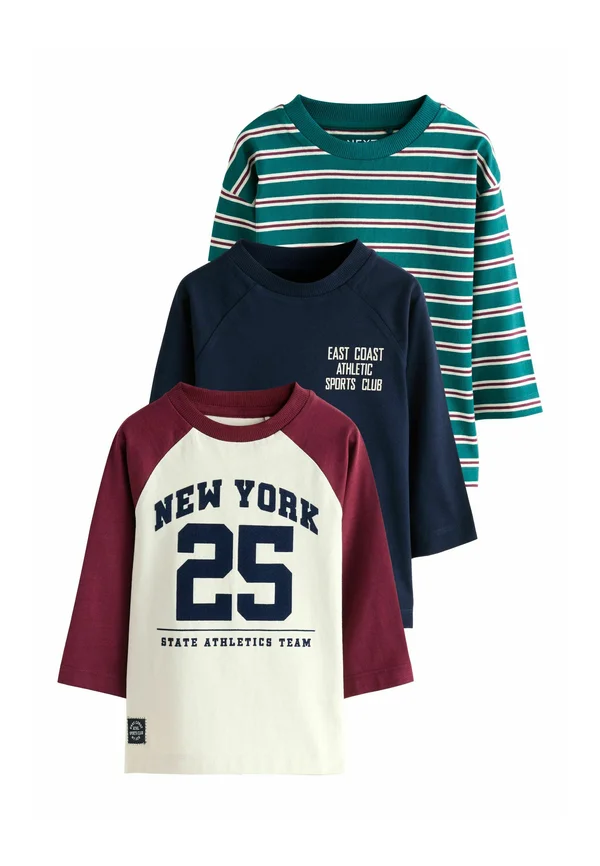 REGULAR FIT - LONG SLEEVE GRAPHIC PRINT 3 PACK  - Langarmshirt - navy varsity