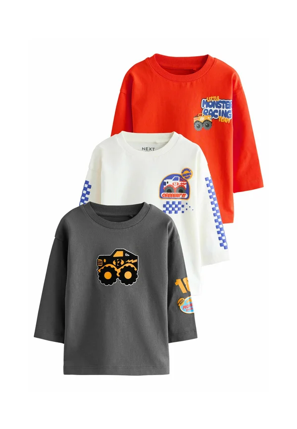 REGULAR FIT - LONG SLEEVE GRAPHIC PRINT 3 PACK  - Langarmshirt - red monster trucks