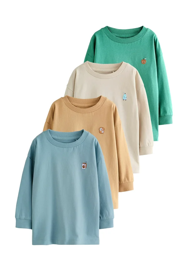 REGULAR FIT - LONG SLEEVE GRAPHIC PRINT 4 PACK . - Langarmshirt - minerals food character embroidery