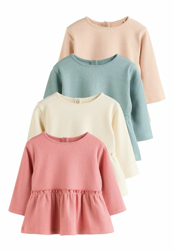 REGULAR FIT  LONG SLEEVE PEPLUM  4 PACK   - Langarmshirt - pink