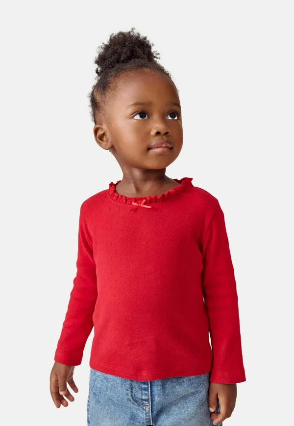 REGULAR FIT - LONG SLEEVE POINTELLE  - Langarmshirt - red