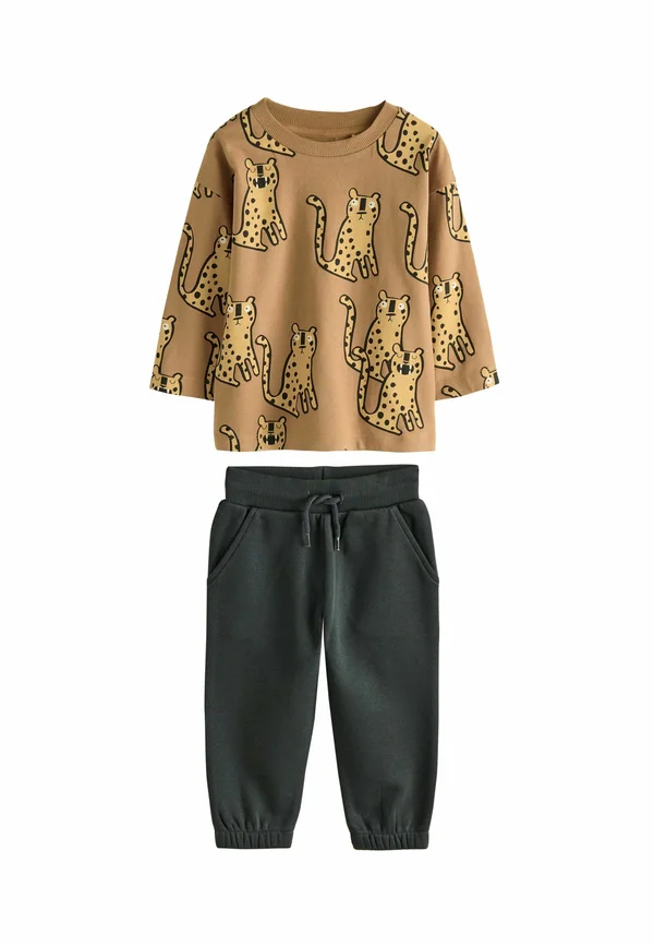 REGULAR FIT - LONG SLEEVE SET   - Sweatshirt - brown cheetah