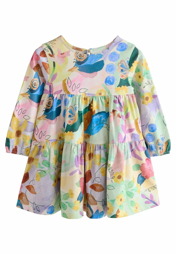 REGULAR FIT - LONG SLEEVE TIERED - Jerseykleid - bright floral