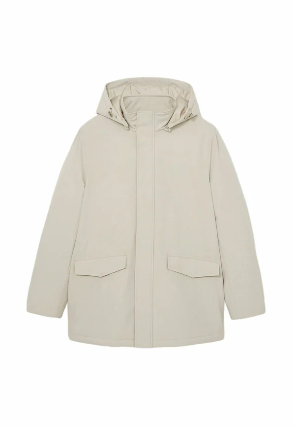 REGULAR FIT - LUCAN HOODED ZIP-THROUGH  PADDED - Parka - stone