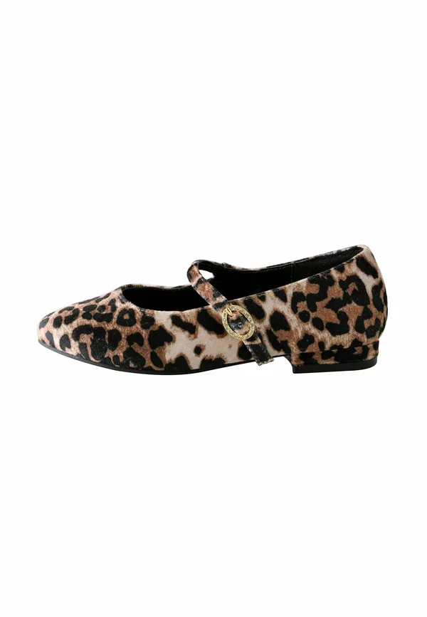 REGULAR FIT -  MARY JANE  - Riemchenballerina - leopard print
