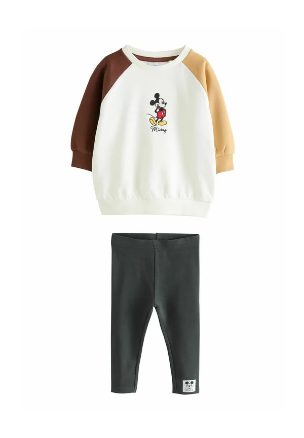 REGULAR FIT - MICKEY MOUSE CREW SET - Sweatshirt - ecru/brown