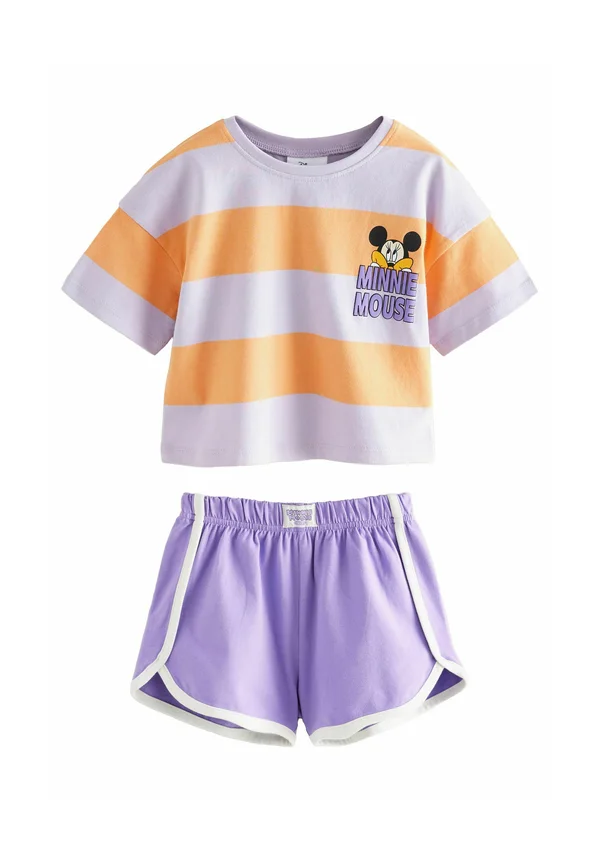 REGULAR FIT - MINNIE MOUSE SHORT SLEEVE AND SET - Shorts - orange purple stripe