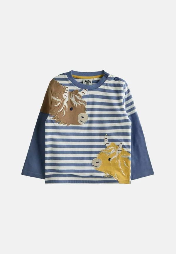 REGULAR FIT - MOCK APPLIQUÉ - Langarmshirt - blue highland cow