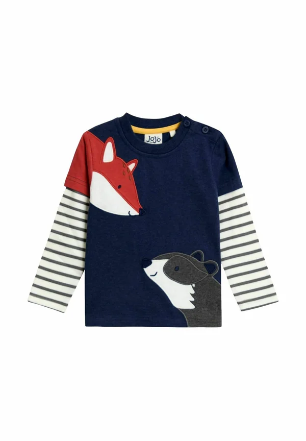 REGULAR FIT - MOCK APPLIQUÉ - Langarmshirt - navy blue fox badger
