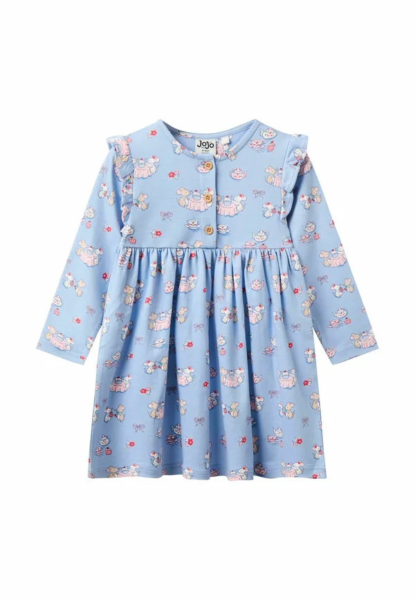 REGULAR FIT - MOUSE TEA PARTY FRONT FRILL  - Jerseykleid - blue