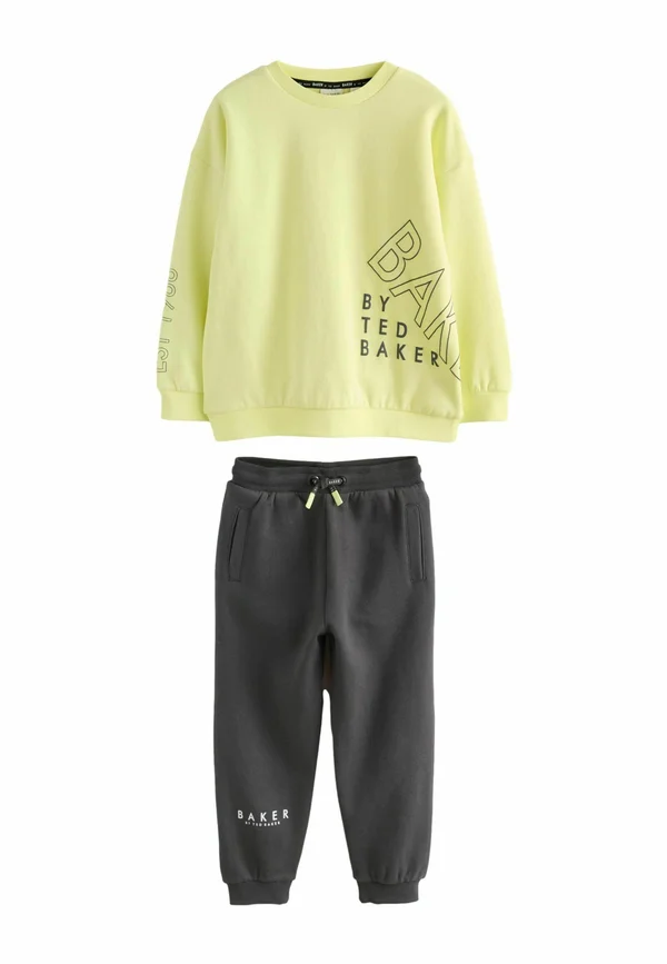 REGULAR FIT - OVERSIZED GRAPHIC  AND JOGGERS SET  - Trainingsanzug - lemon yellow
