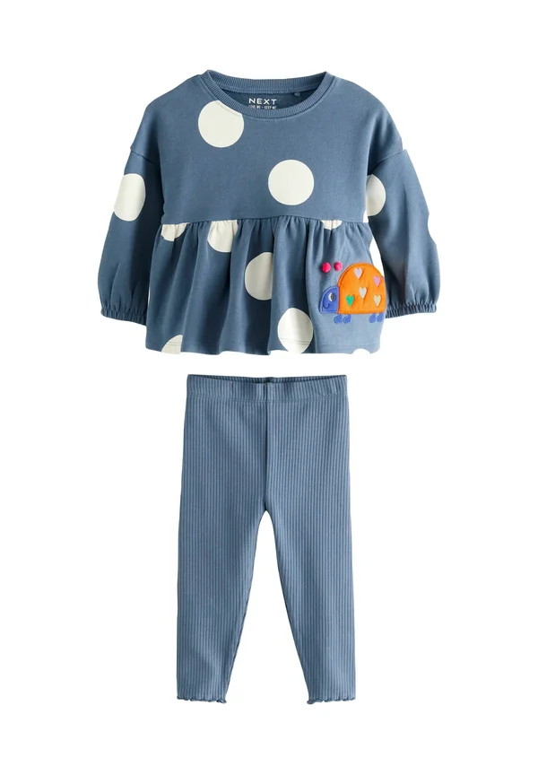REGULAR FIT - PEPLUM TOP AND LEGGINGS SET - Leggings - Hosen - navy ladybird
