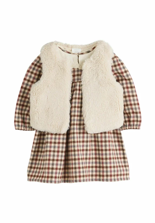 REGULAR FIT PIECE SET - Freizeitkleid - berry/cream gingham