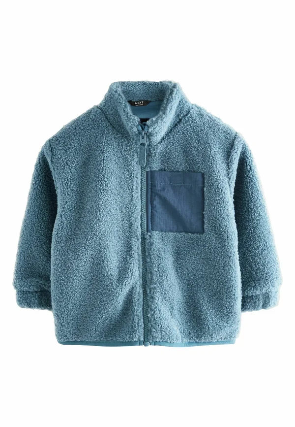 REGULAR FIT PLAIN FUNNEL NECK  - Fleecejacke - blue