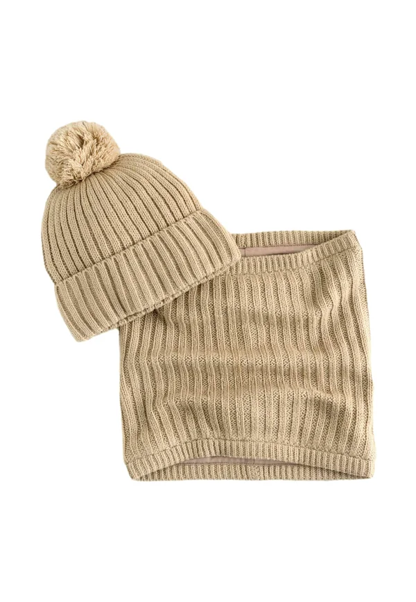 REGULAR FIT POM 2 PIECE SET  - Mütze - neutral