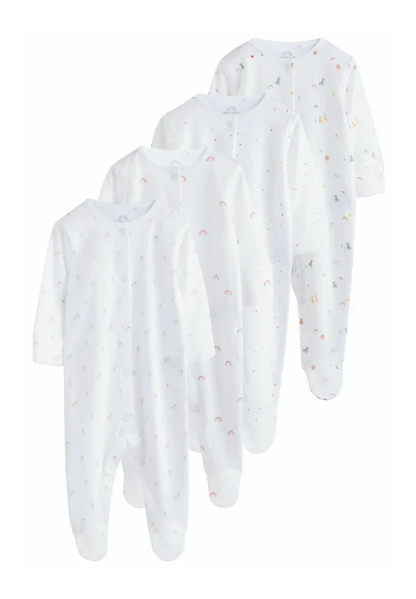 REGULAR FIT-POPPER 4 PACK - Strampler - white