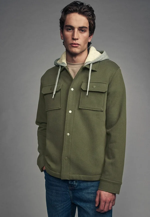 REGULAR FIT - POPPER - Übergangsjacke - khaki green