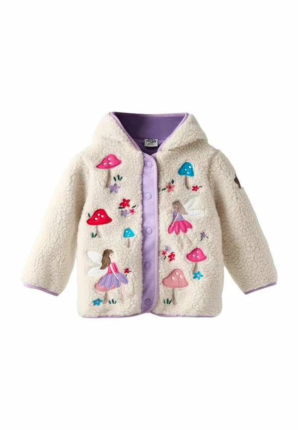 REGULAR FIT-POPPER THROUGH BORG - Fleecejacke - cream fairy