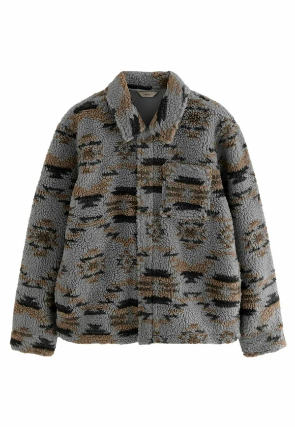 REGULAR FIT - PRINTED - Fleecejacke - grey