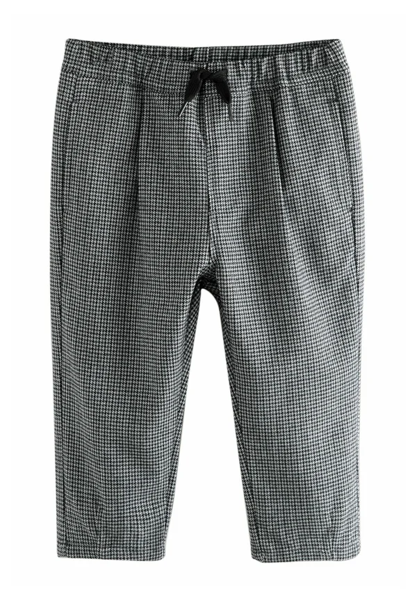 REGULAR FIT- PULL ON SMART - Stoffhose - black/white grid check