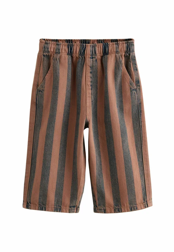 REGULAR FIT -  PULL ON WIDE  - Stoffhose - rust brown stripe