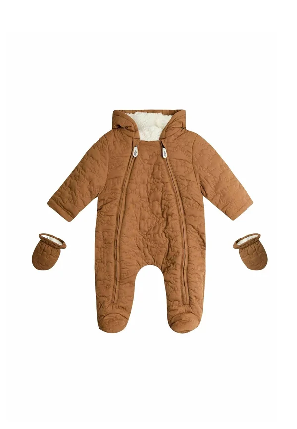 REGULAR FIT - QUILTED  - Schneeanzug - brown dino