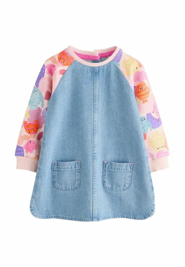 REGULAR FIT - RAGLAN - Jeanskleid - pink monster