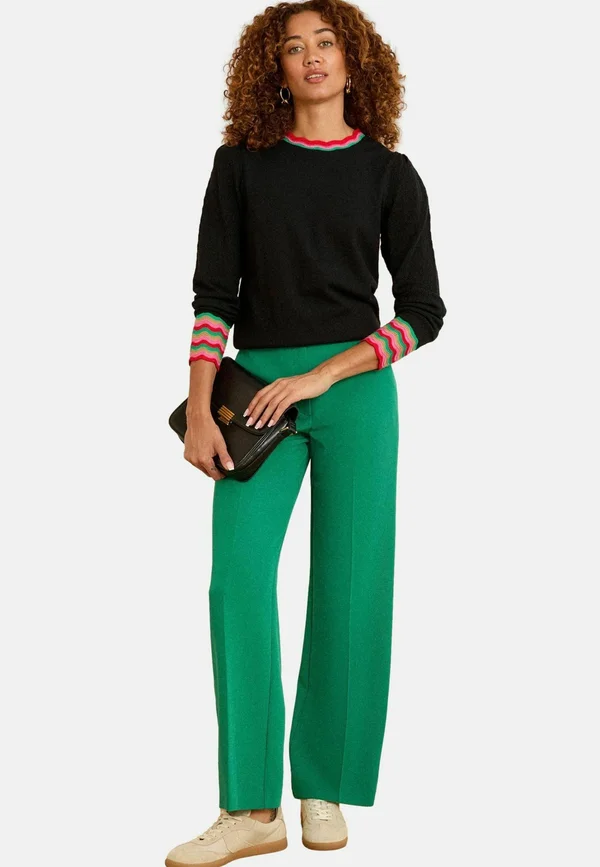 REGULAR FIT - RAINBOW STRIPE  - Strickpullover - black