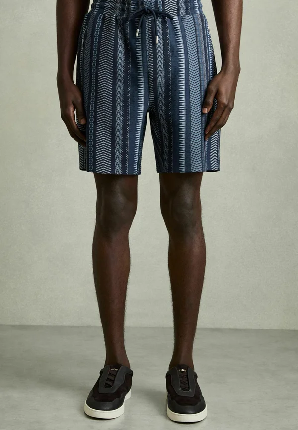 REGULAR FIT - RIVER AZTEC-DRAWSTRING  - Shorts - navy