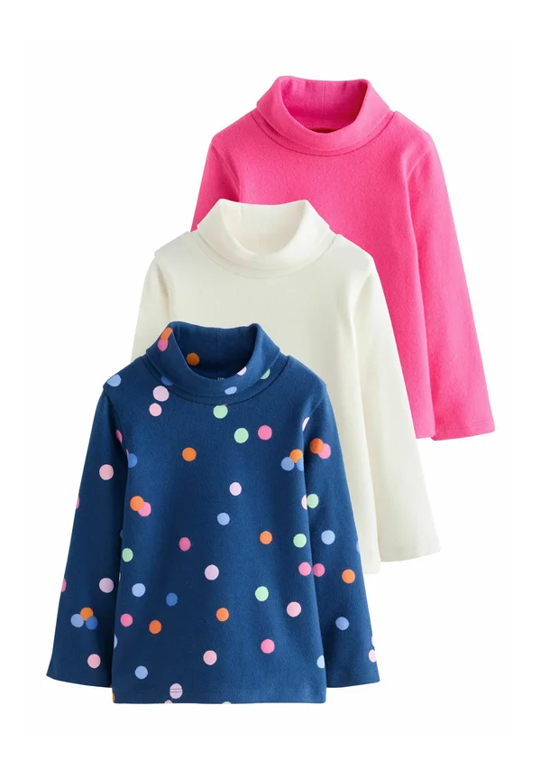 REGULAR FIT - ROLL NECK 3 PACK - Langarmshirt - pink/white/blue