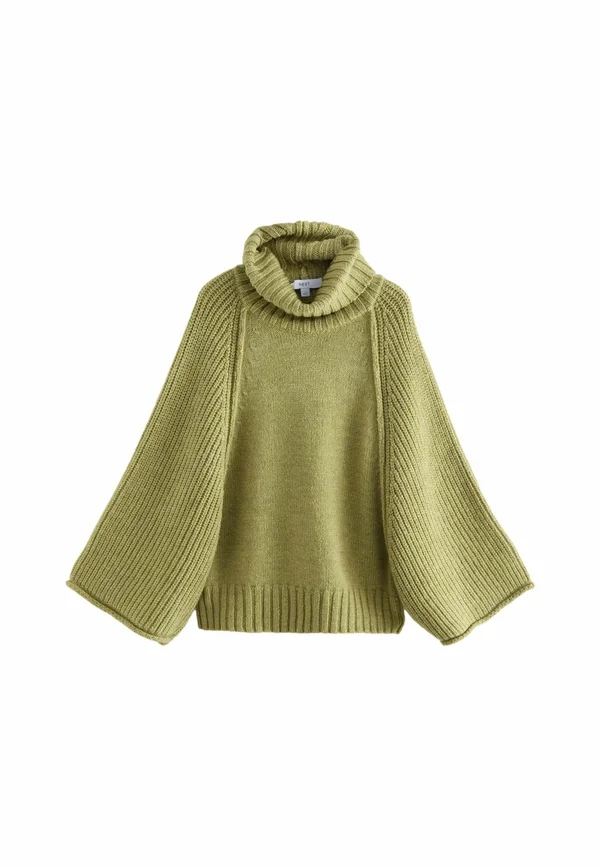 REGULAR FIT ROLL NECK  - Strickpullover - khaki green