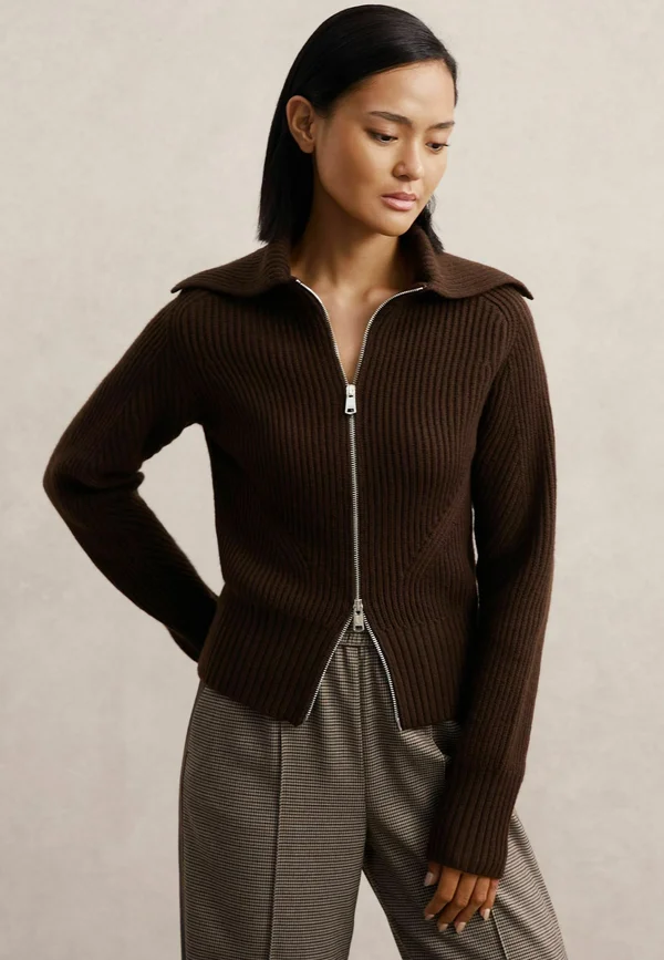 REGULAR FIT - RUBY  - Strickjacke - chocolate brown