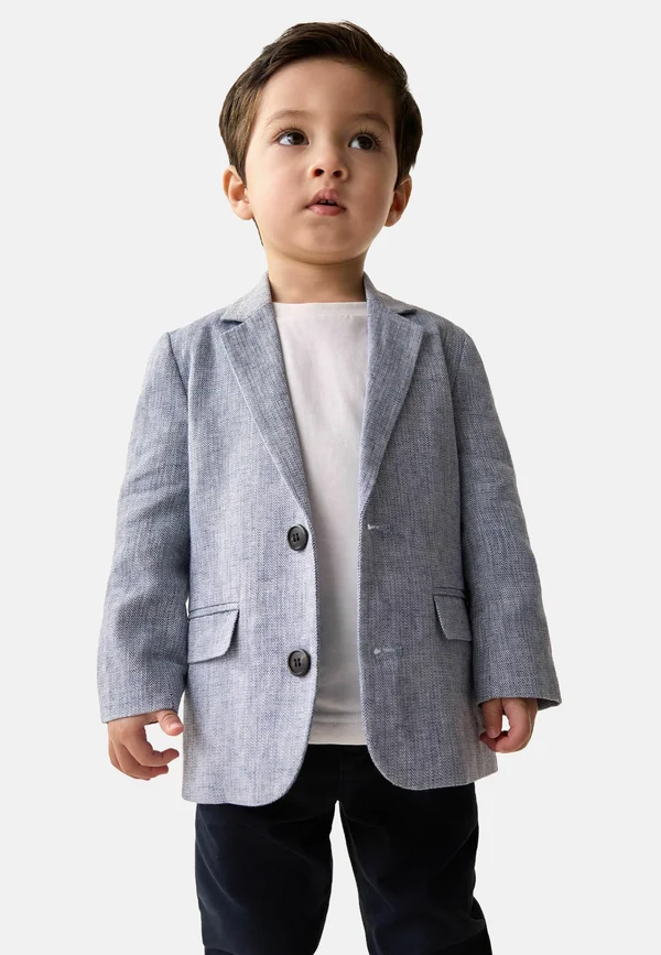 REGULAR FIT - Sakko - blue linen blend