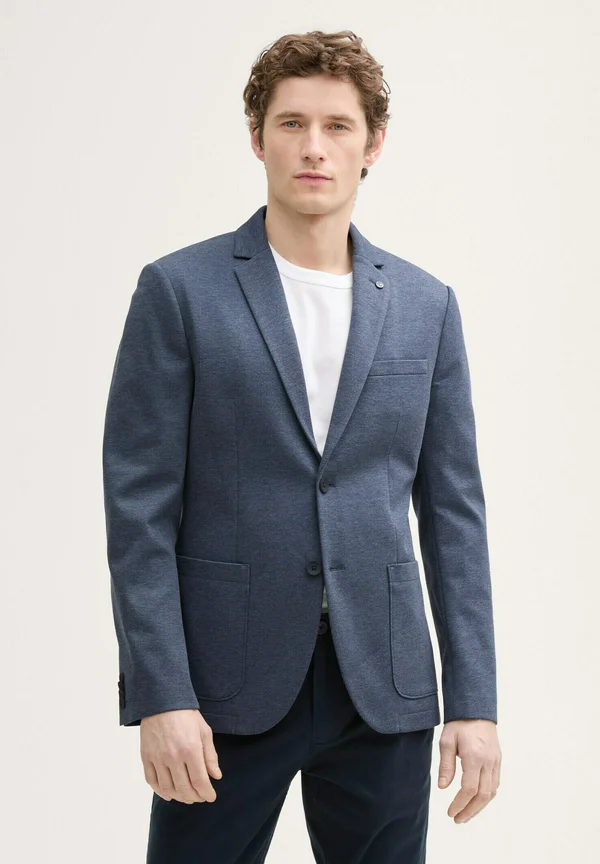 REGULAR FIT - Sakko - blue pique melange