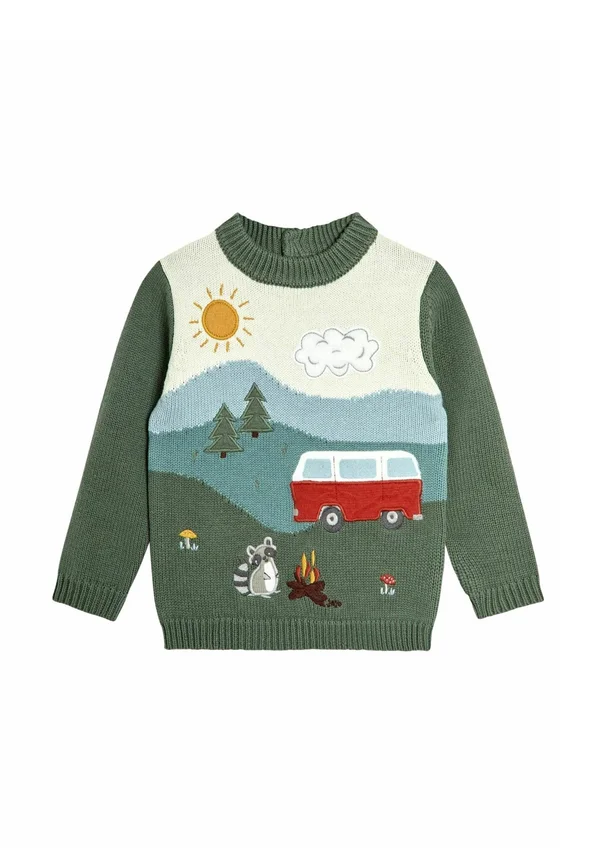 REGULAR FIT - SCENE - Strickpullover - green