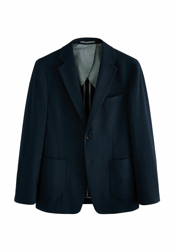 REGULAR FIT -SEERSUCKER TEXTURE  - Anzugsakko - navy
