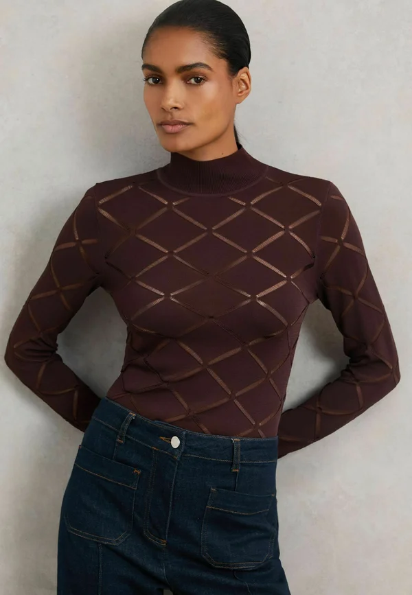 REGULAR FIT - SEREN  - Strickpullover - burgundy