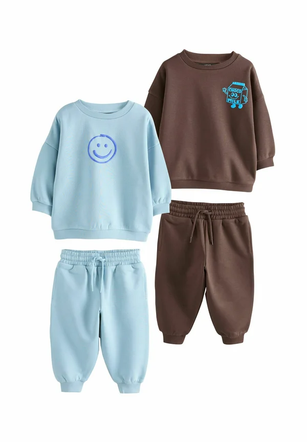 REGULAR FIT SET 2 PACK - Trainingsanzug - chocolate brown/blue