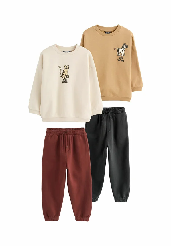 REGULAR FIT SET 2 PACK - Trainingsanzug - tan/ecru/charcoal grey