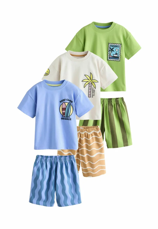 REGULAR FIT -SET 3 PACK  - Nachtwäsche Set - blue brown